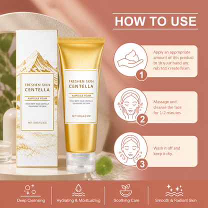 Centella & Hyaluronic Facial Cleanser – Gentle Deep Cleansing Foam