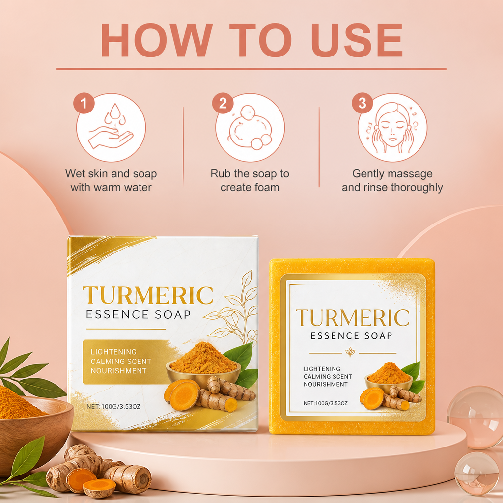 Turmeric Facial Soap for Fresh, Clean & Healthy-Looking Skin