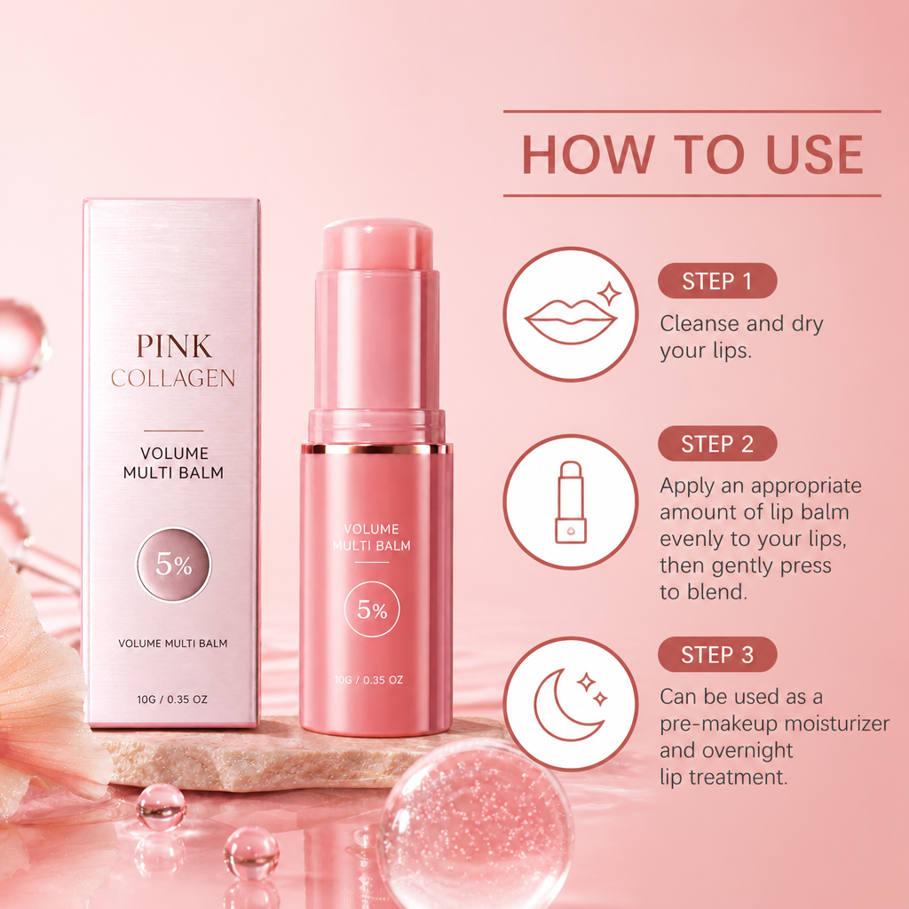 Nourishing Lip Balm with Collagen & Vitamin E for Soft, Smooth Lips