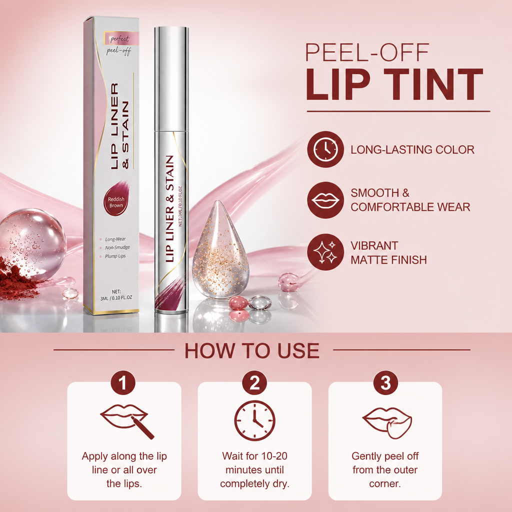 Peel-Off Lip Tint – Long-Lasting Color with Smooth, Comfortable Wear