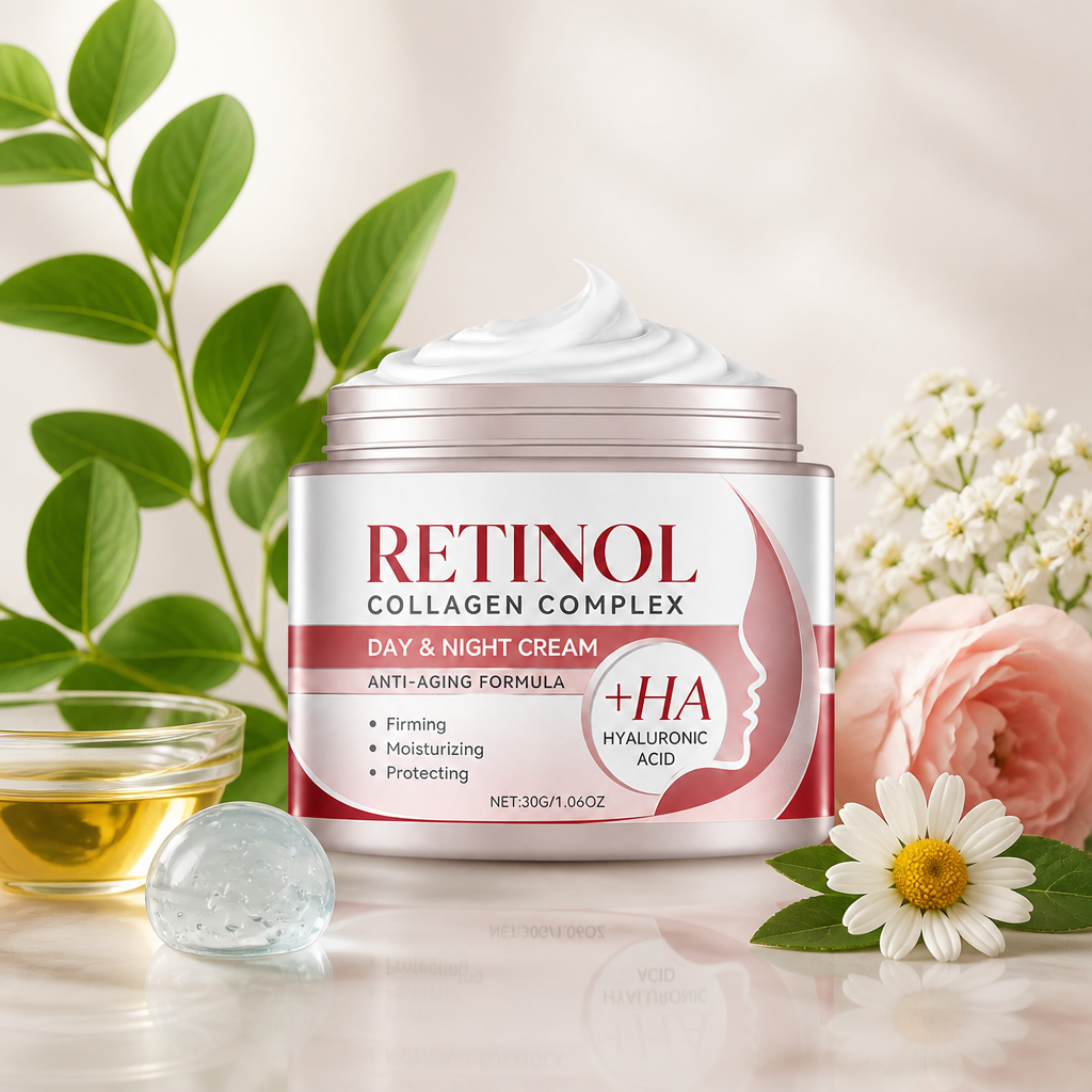 Retinol Firming Face Cream with Hyaluronic Acid for Smooth Radiant Skin