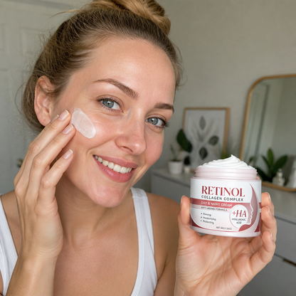 Retinol Firming Face Cream with Hyaluronic Acid for Smooth Radiant Skin