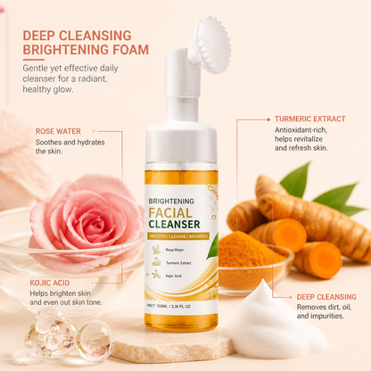 Turmeric & Kojic Acid Facial Cleanser – Deep Cleansing Brightening Foam