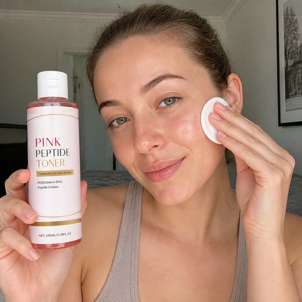 Pink Peptide Brightening Toner for Smooth, Hydrated & Radiant Skin