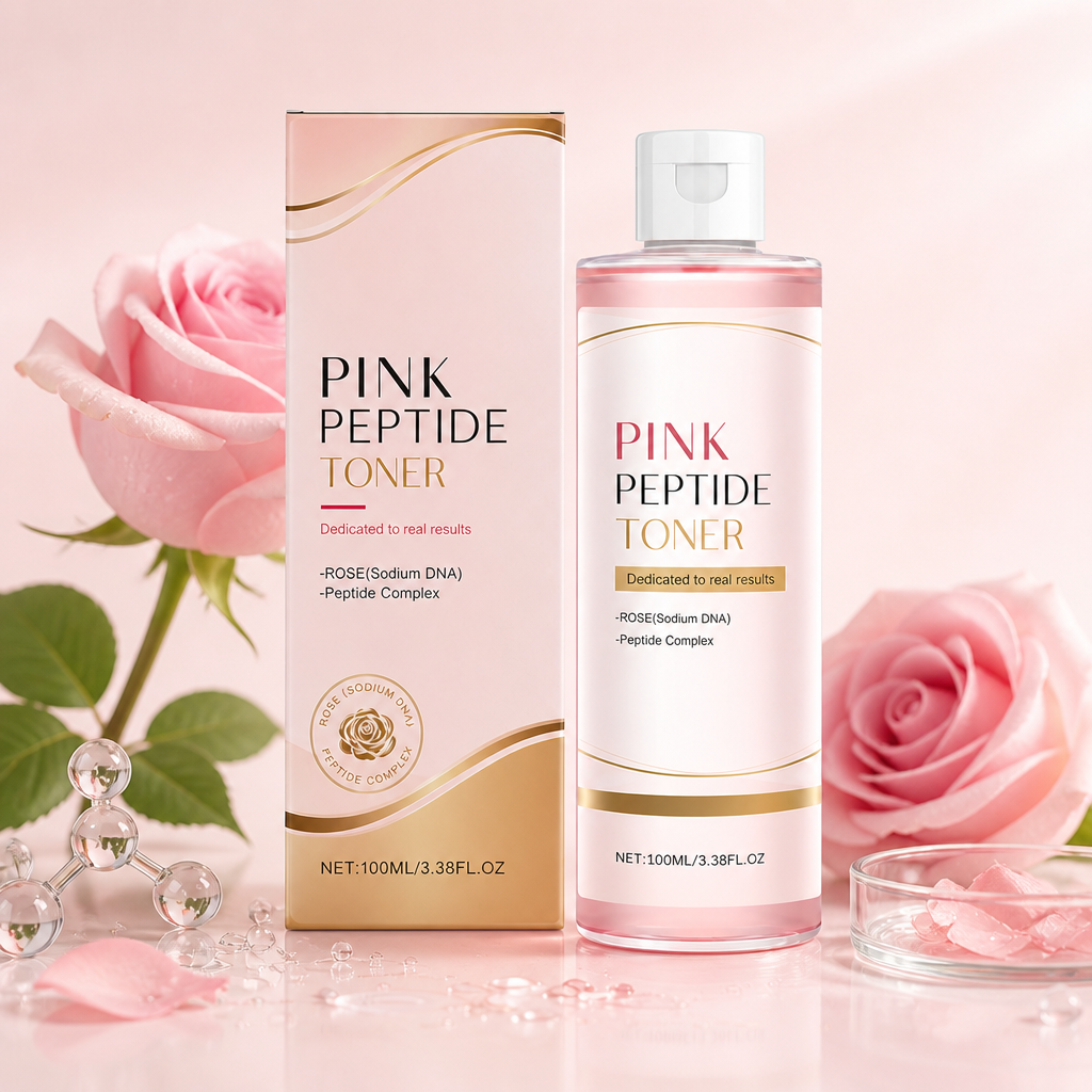 Pink Peptide Brightening Toner for Smooth, Hydrated & Radiant Skin