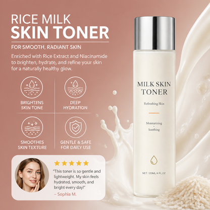 Rice Milk Skin Toner with Niacinamide for Smooth, Radiant Skin