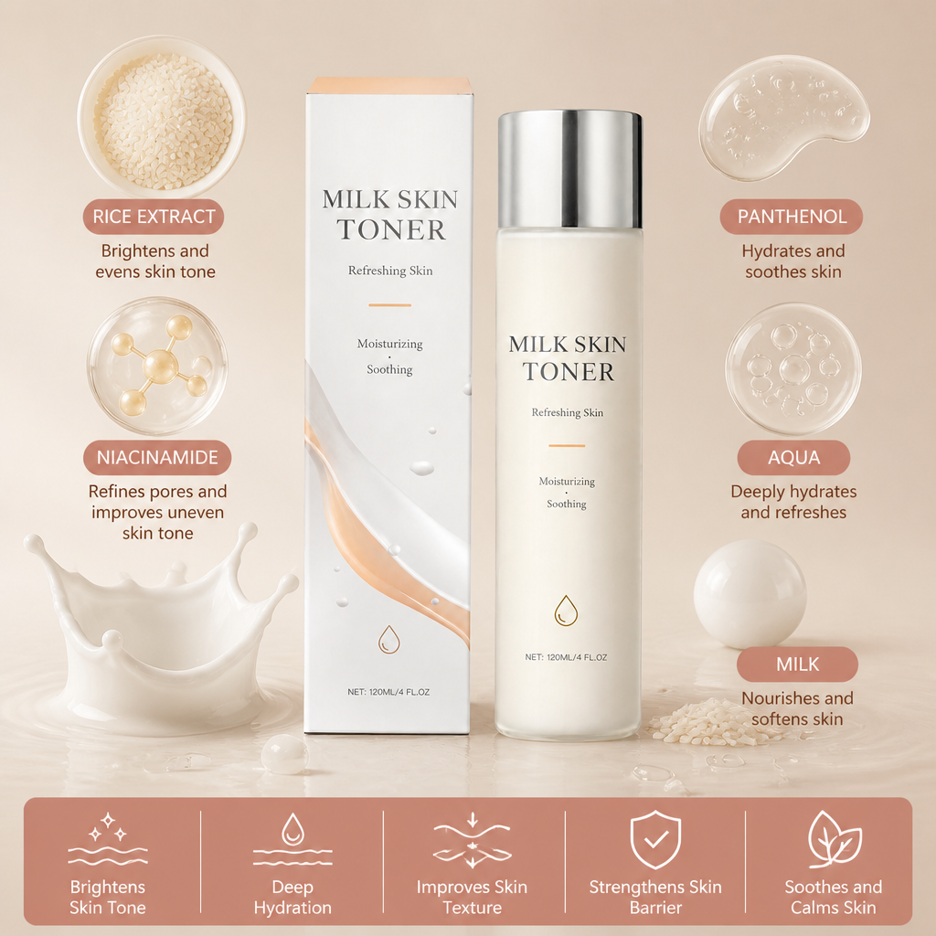 Rice Milk Skin Toner with Niacinamide for Smooth, Radiant Skin