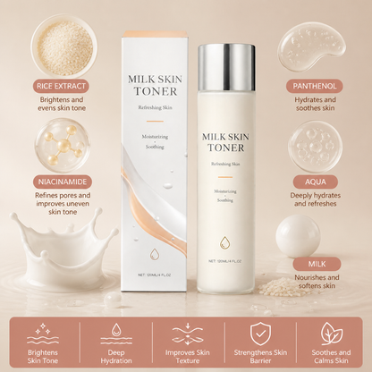 Rice Milk Skin Toner with Niacinamide for Smooth, Radiant Skin