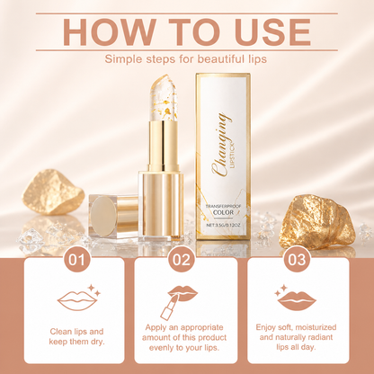 Hydrating Color-Changing Lip Balm with Hyaluronic Acid & Gold