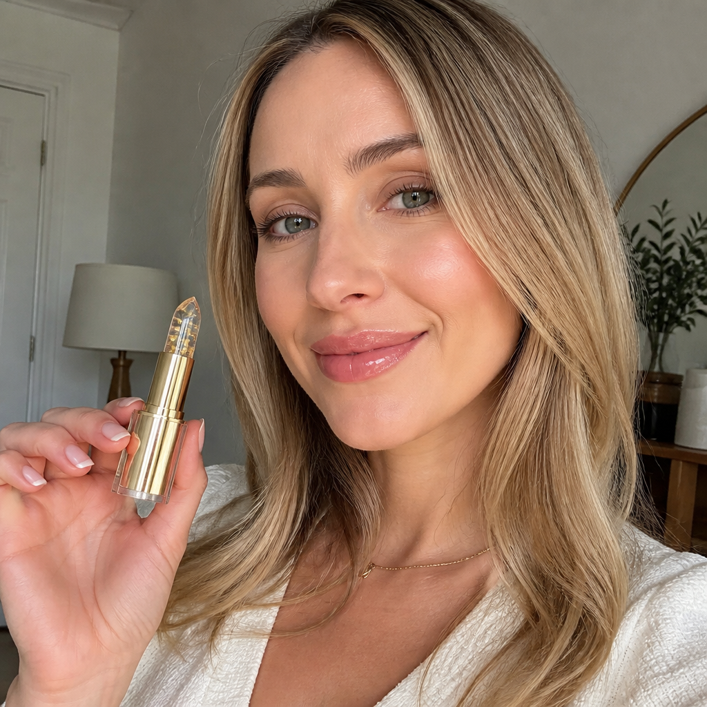 Hydrating Color-Changing Lip Balm with Hyaluronic Acid & Gold