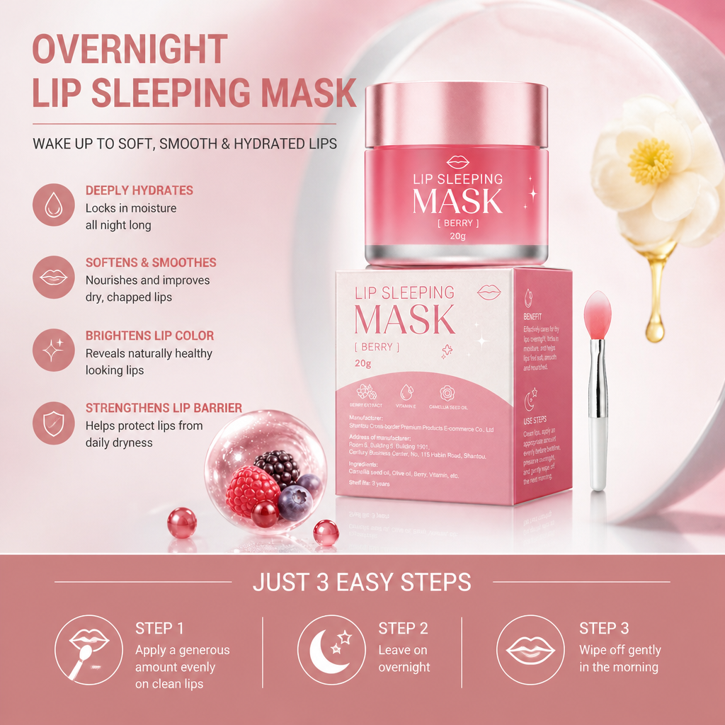 Overnight Lip Sleeping Mask for Soft, Smooth & Hydrated Lips
