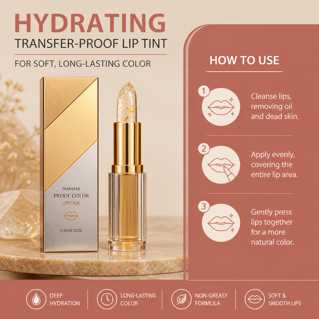 Hydrating Transfer-Proof Lip Tint for Soft, Long-Lasting Color