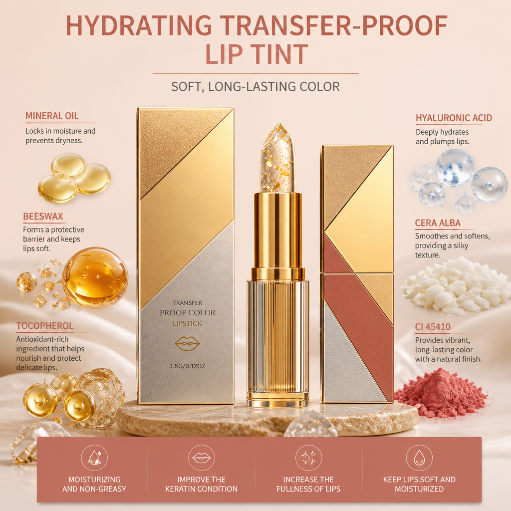 Hydrating Transfer-Proof Lip Tint for Soft, Long-Lasting Color