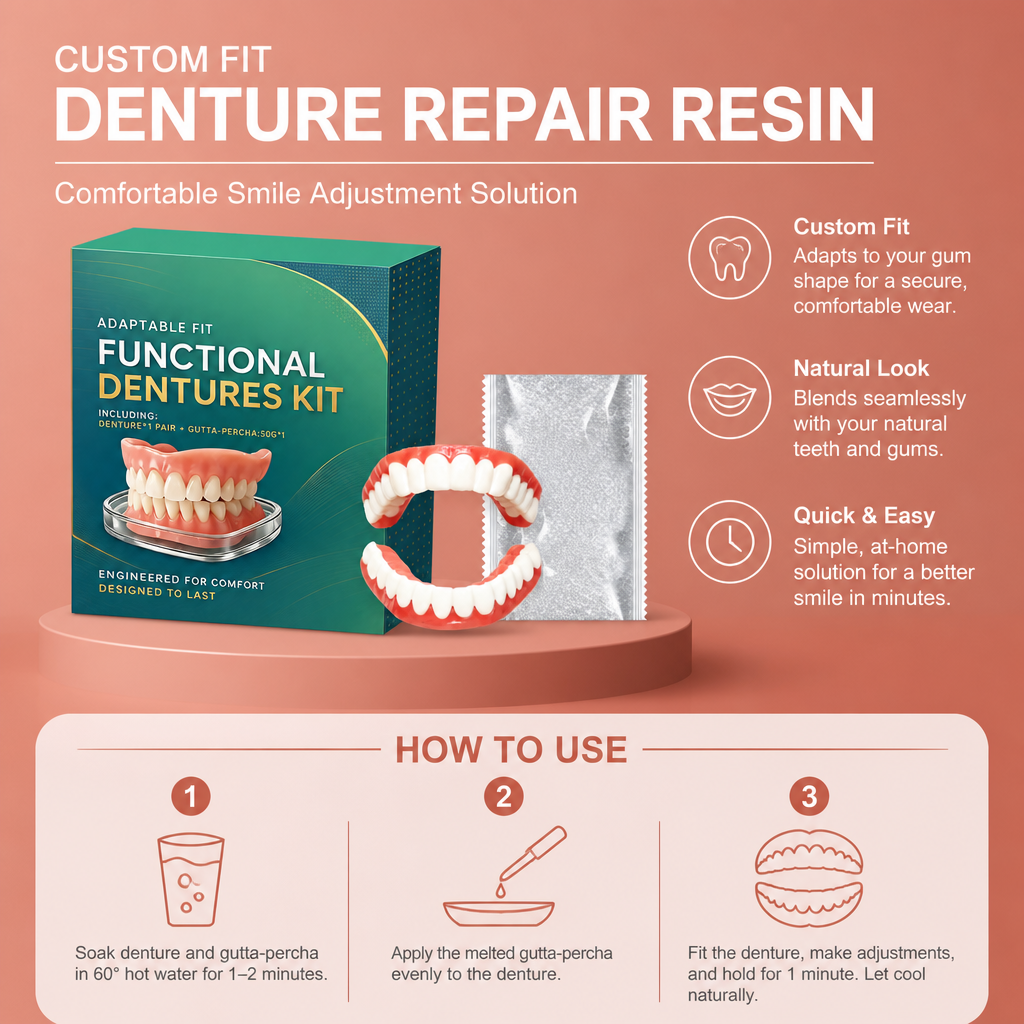 Custom Fit Denture Repair Resin – Comfortable Smile Adjustment Solution