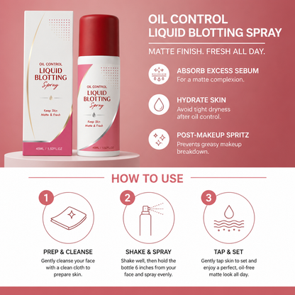 Oil Control Liquid Blotting Spray – Matte Finish For Fresh Looking Skin