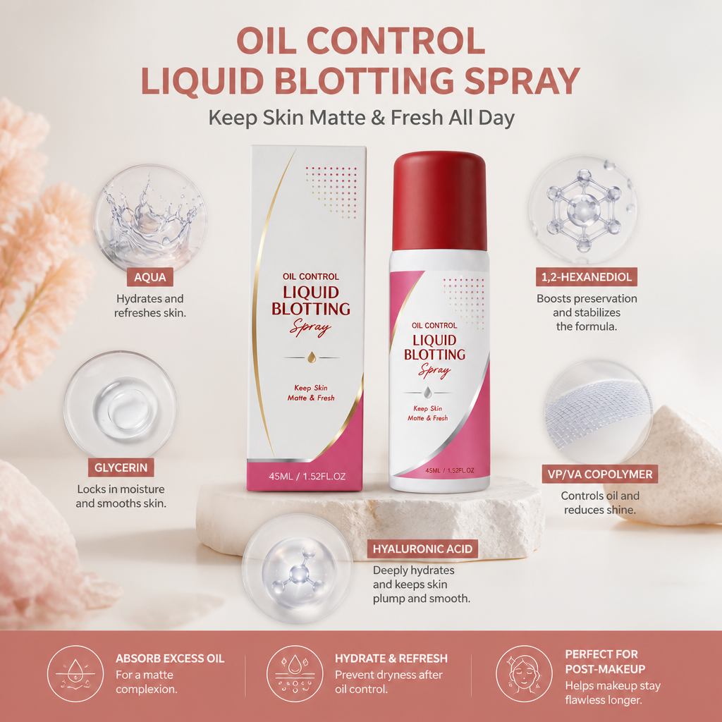 Oil Control Liquid Blotting Spray – Matte Finish For Fresh Looking Skin