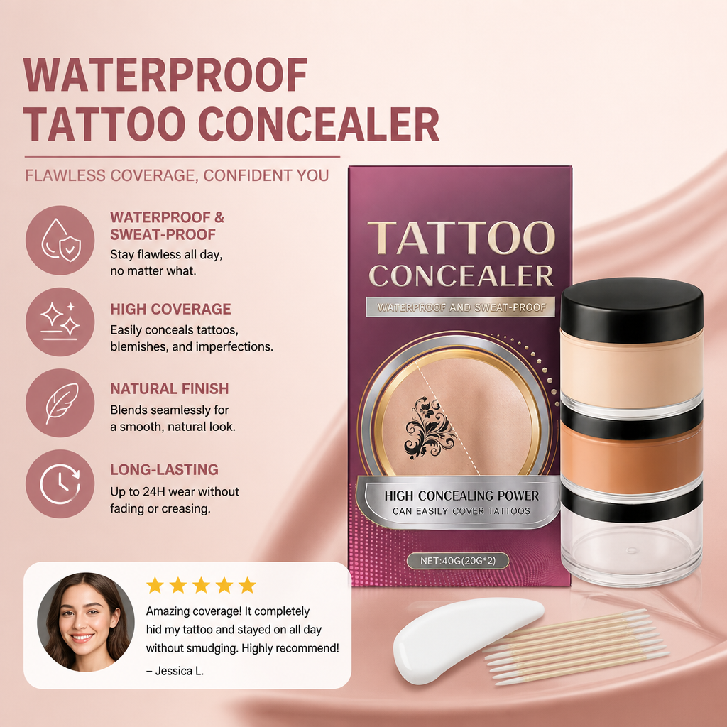 Waterproof Tattoo Concealer – High Coverage Body Makeup For Flawless Skin