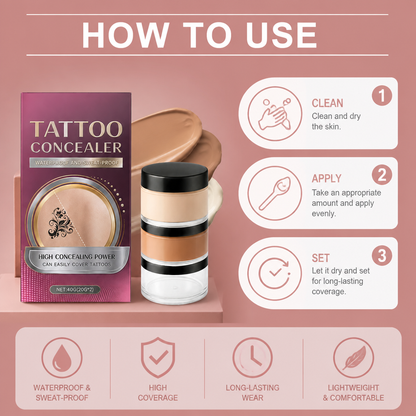 Waterproof Tattoo Concealer – High Coverage Body Makeup For Flawless Skin