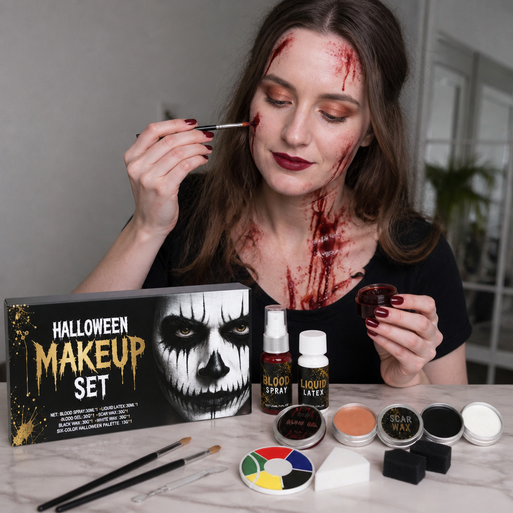 Special Effects Halloween Makeup Kit – Realistic FX for Costumes & Cosplay