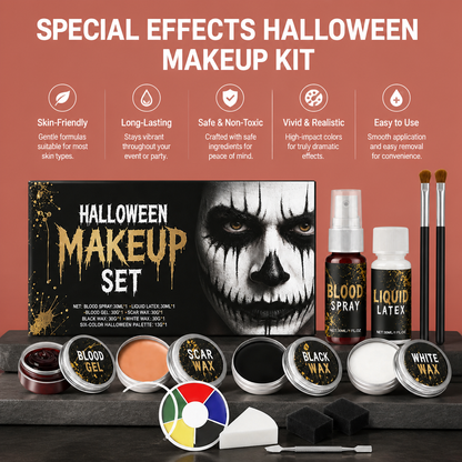 Special Effects Halloween Makeup Kit – Realistic FX for Costumes & Cosplay
