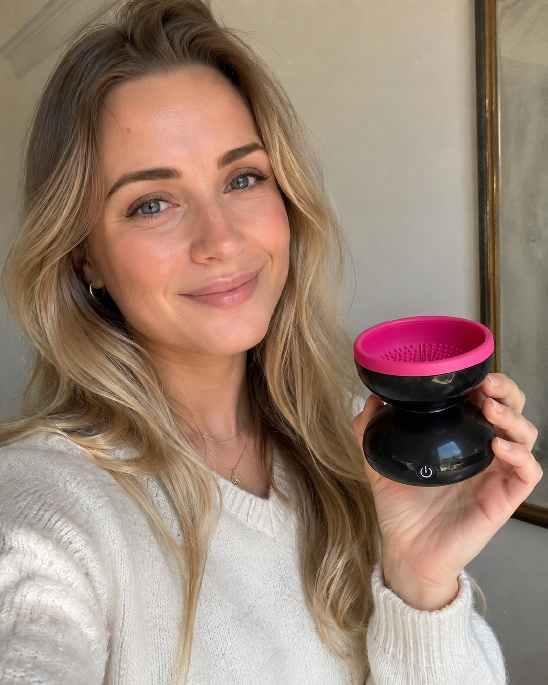 Clean makeup brushes after using the Electric Makeup Brush Cleaner