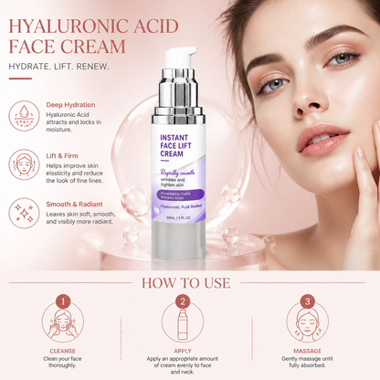Hyaluronic Acid Face Cream – Hydrating Formula for Firmer-Looking Skin