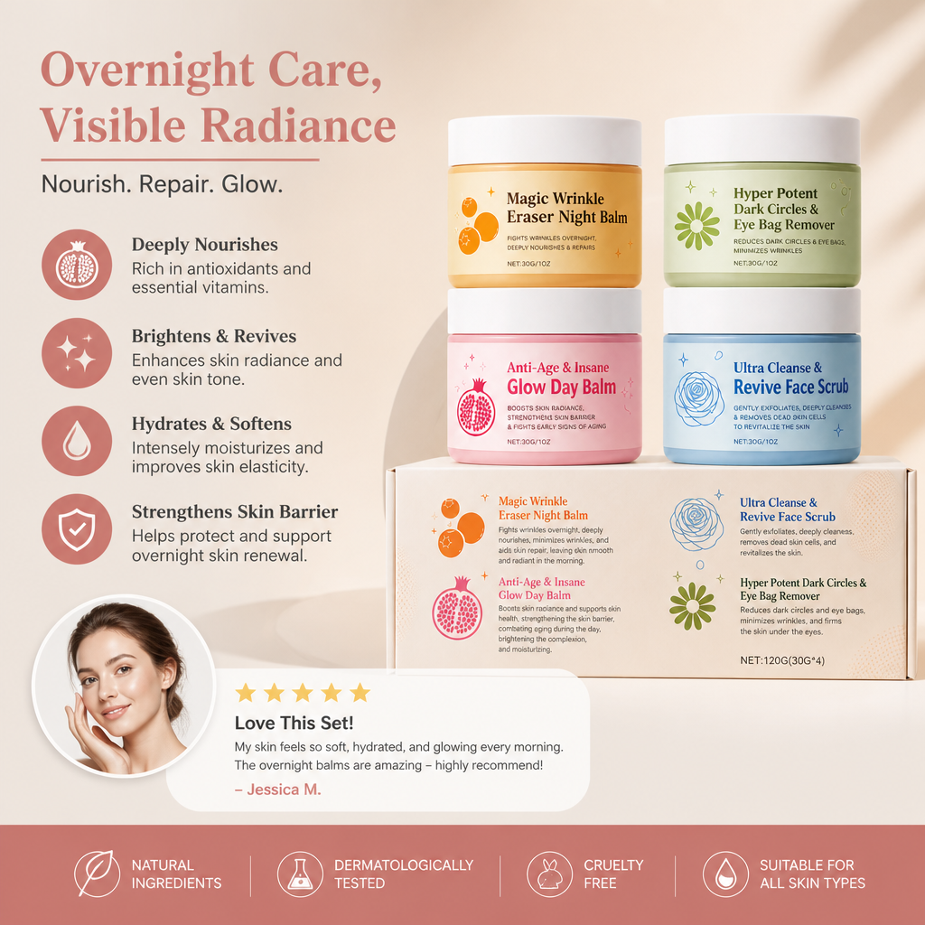 Pomegranate Overnight Face Balm – Nourishing Formula for Radiant Skin