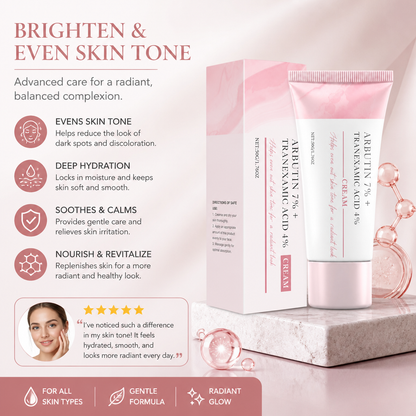 Arbutin & Tranexamic Acid Brightening Cream for Even-Looking Skin