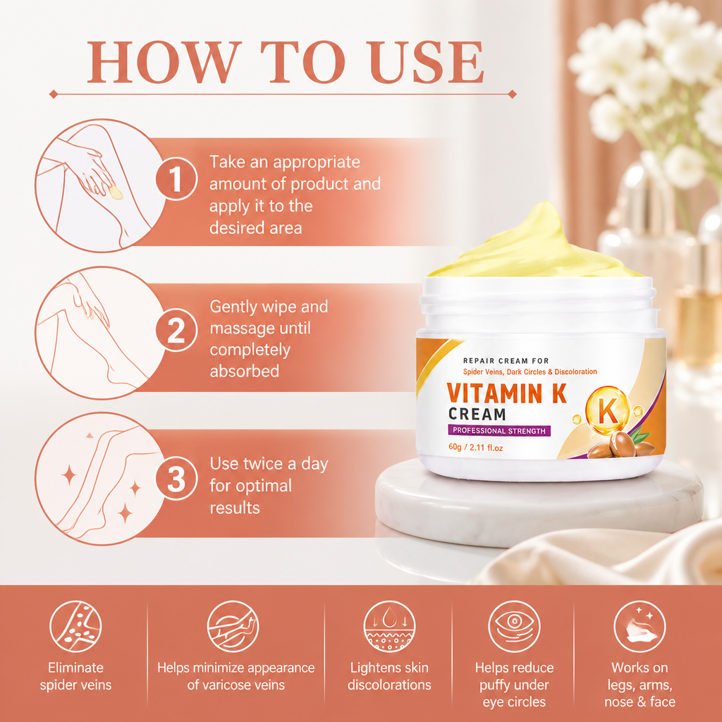Vitamin K Body Cream – Hydrates & Improves Uneven-Looking Skin