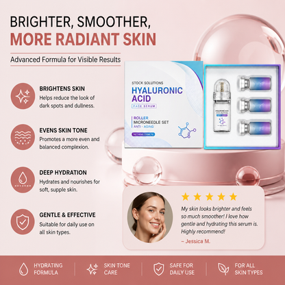 Hyaluronic Acid Roller Serum Kit – Hydrating Formula for Smooth, Radiant Skin