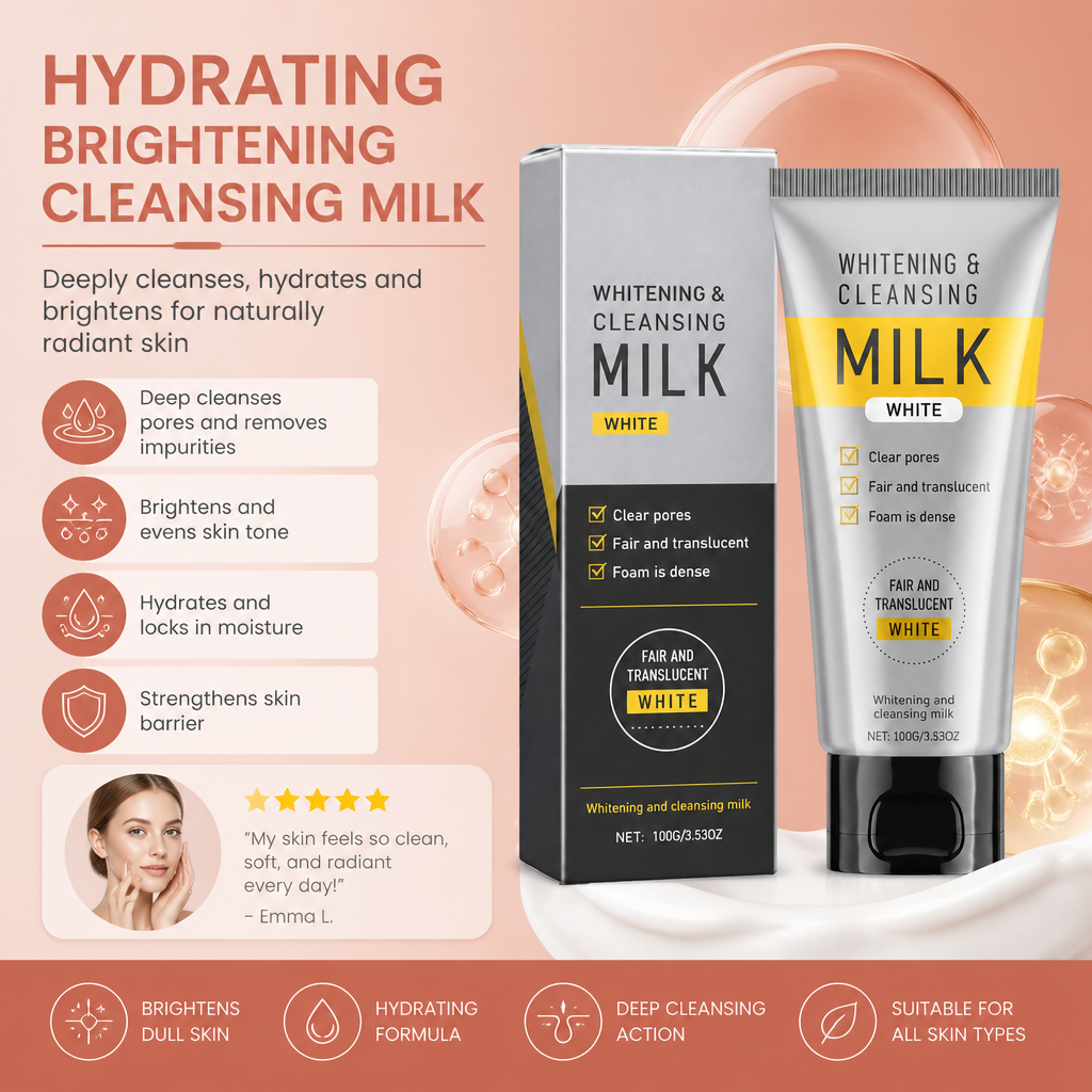 Hydrating Brightening Cleansing Milk with Niacinamide & Hyaluronic Acid
