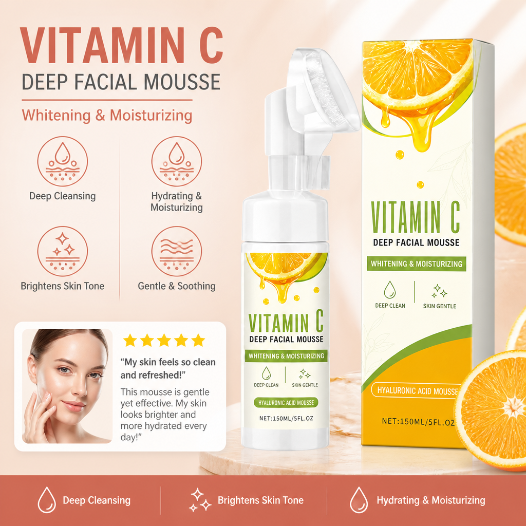 Vitamin C Foaming Facial Cleanser for Bright, Hydrated Skin