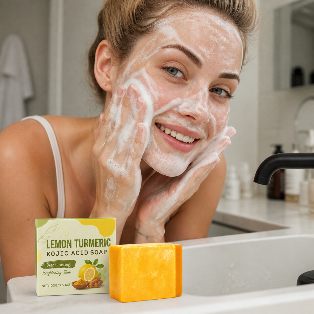 Lemon Turmeric Kojic Cleansing Bar for Brighter, Smoother Skin