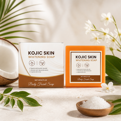 Kojic Brightening Soap Bar for Smooth, Radiant Face & Body