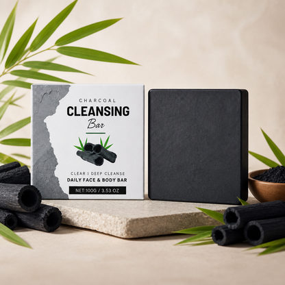 Charcoal Cleansing Soap Bar for Fresh, Balanced-Looking Skin