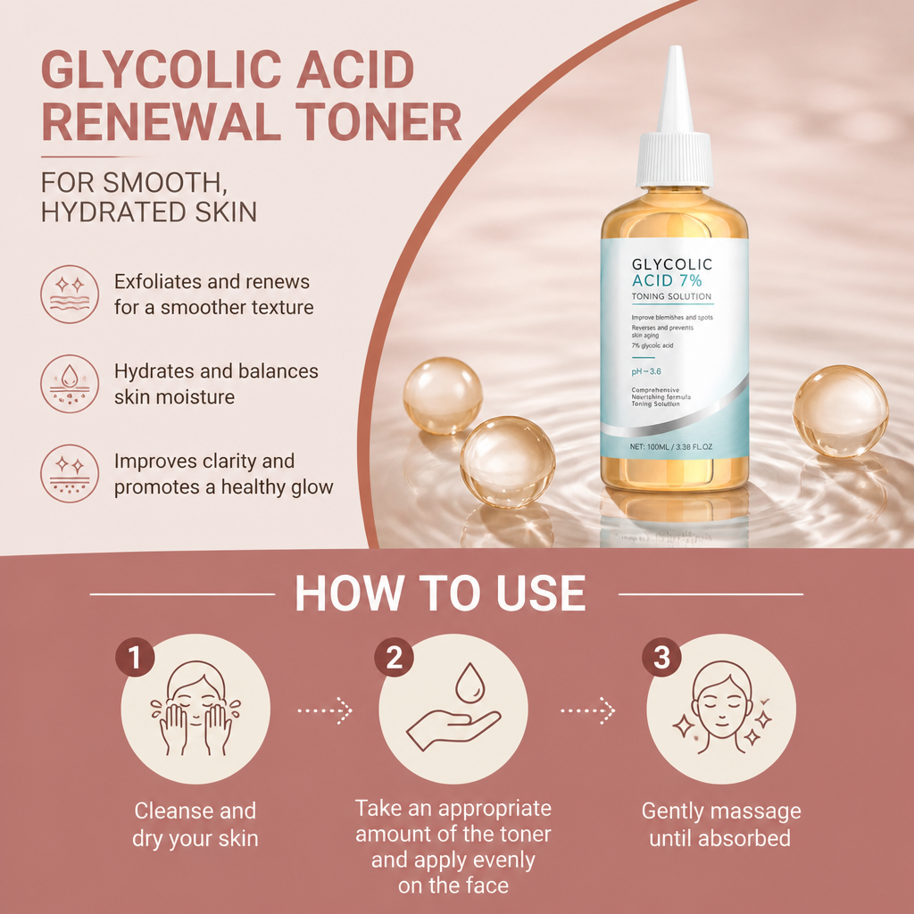 Glycolic Acid Renewal Toner for Smooth, Hydrated Skin