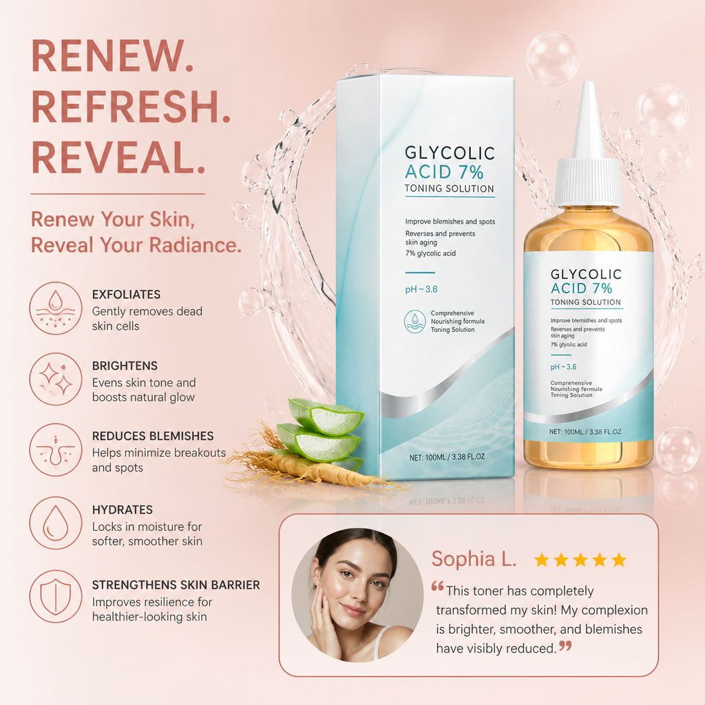 Glycolic Acid Renewal Toner for Smooth, Hydrated Skin