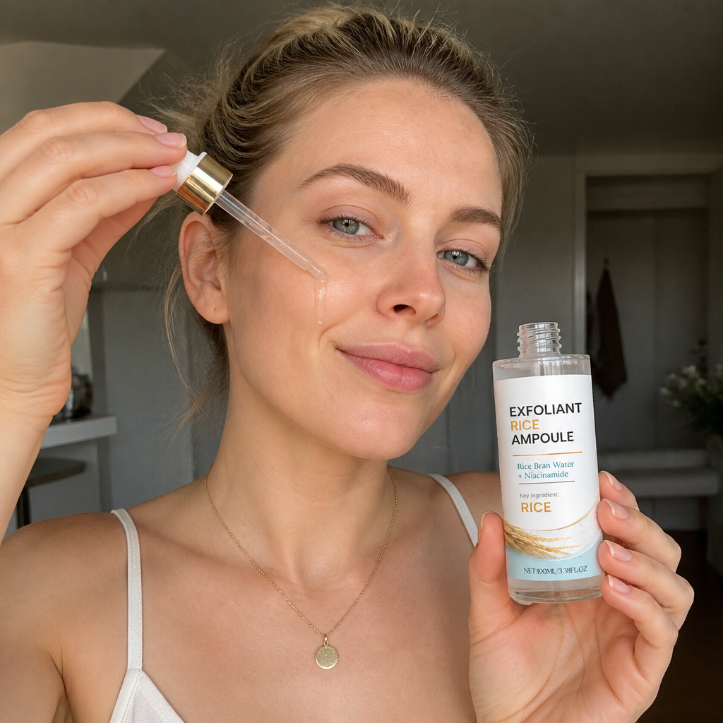 Rice Bran & Niacinamide Exfoliating Ampoule – Brightens and Hydrates Skin