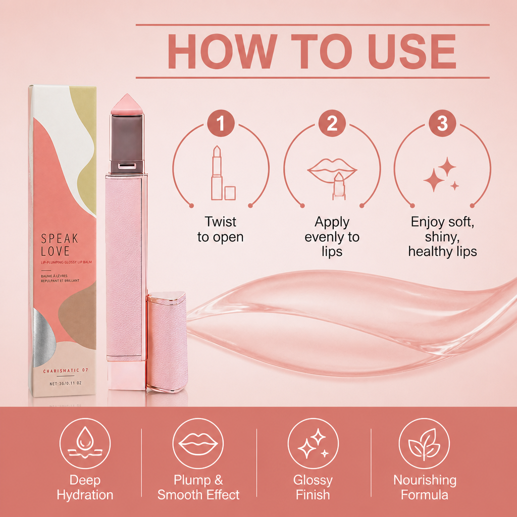 Color-Adapting Glossy Lip Balm – Hydrating Shine for Soft, Healthy Lips