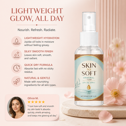 Jojoba Dry Oil Body Spray – Lightweight Hydration for Silky Smooth Skin