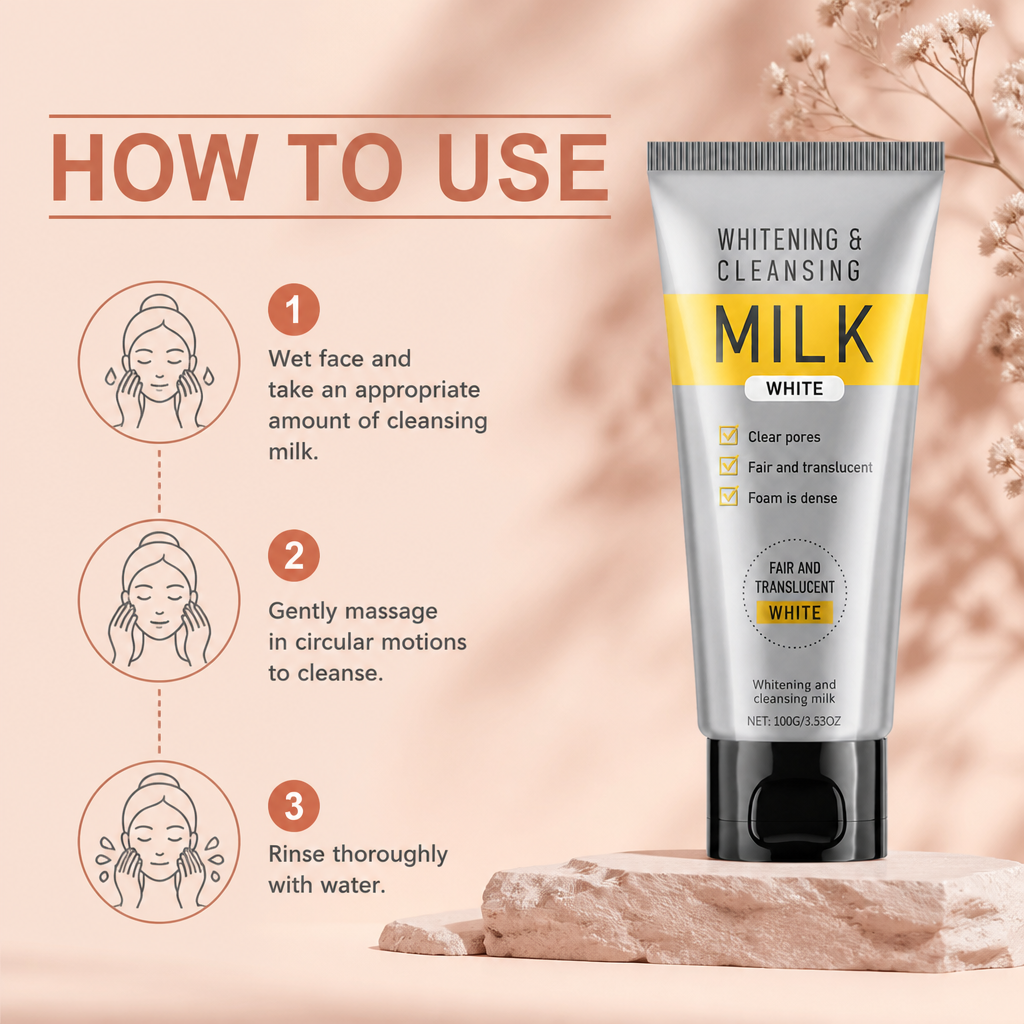 Hydrating Brightening Cleansing Milk with Niacinamide & Hyaluronic Acid