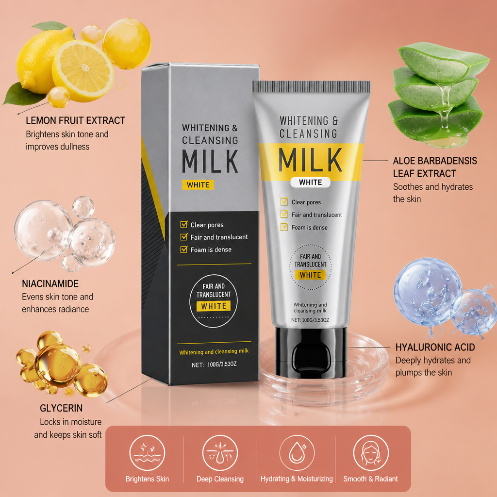 Hydrating Brightening Cleansing Milk with Niacinamide & Hyaluronic Acid