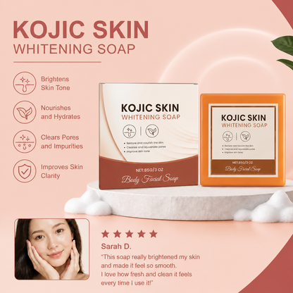 Kojic Brightening Soap Bar for Smooth, Radiant Face & Body