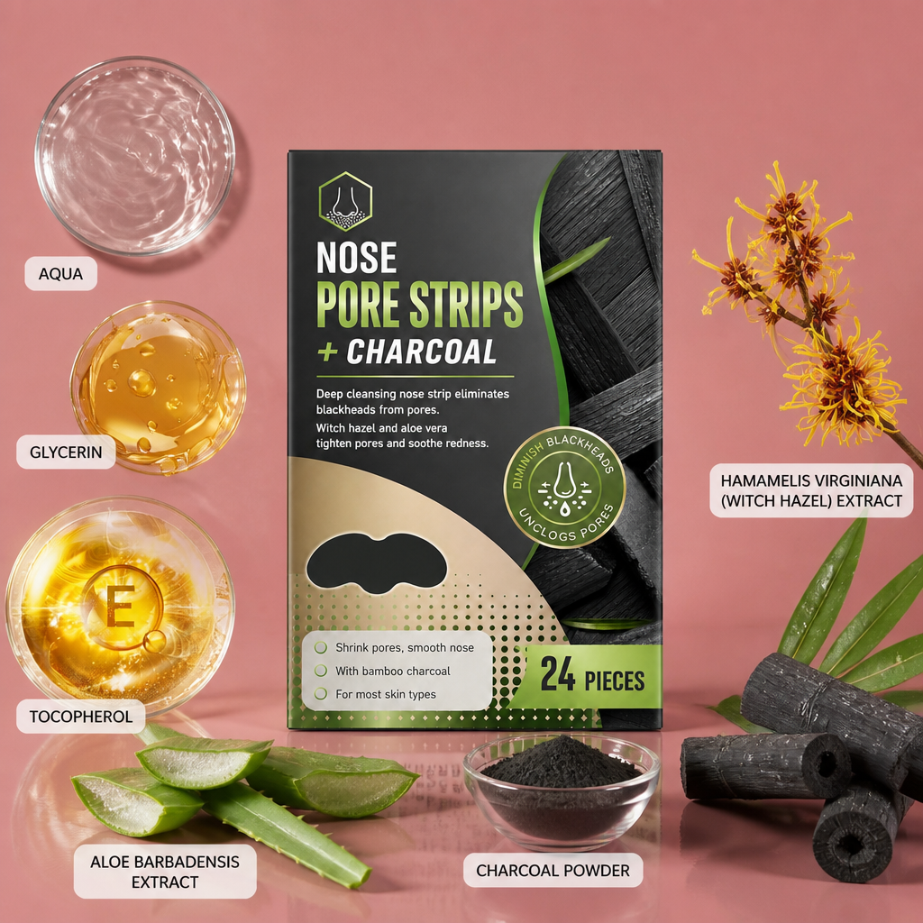 Charcoal Nose Pore Strips for Clear, Smooth-Looking Skin