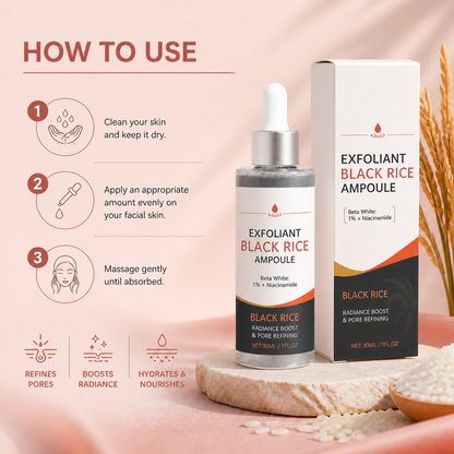 Black Rice & Niacinamide Ampoule – Refines Pores and Boosts Radiance
