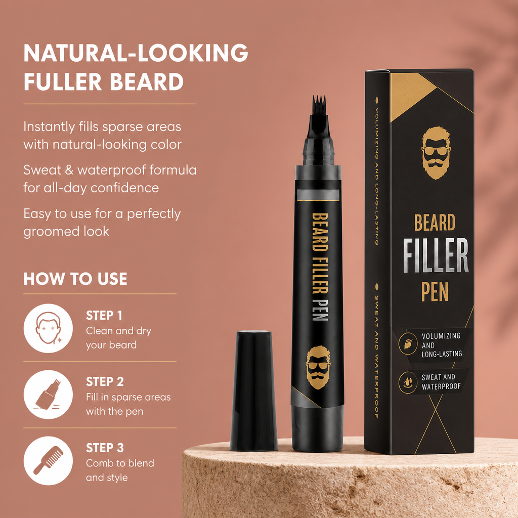 Precision Beard Filler Pen – Natural-Looking Coverage For Fuller Beard Styles