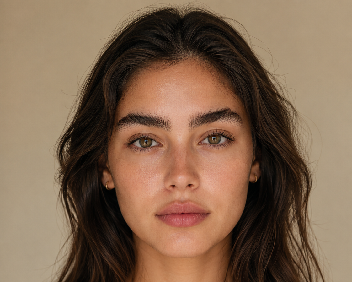 Eyebrows before using the 3-in-1 Precision Electric Beauty Trimmer