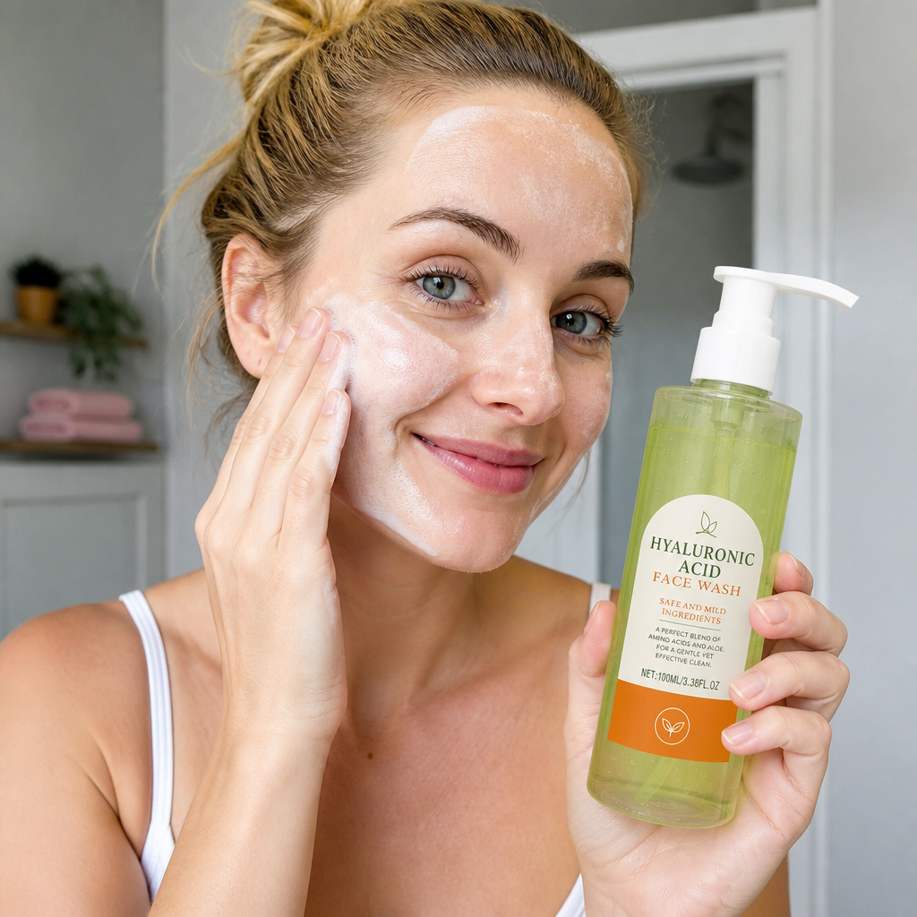 Hydrating Hyaluronic Acid Face Wash – Gentle Daily Cleanser for Soft Skin