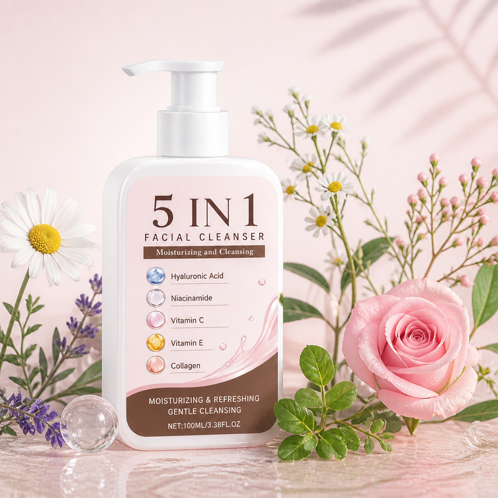 5-in-1 Hydrating Facial Cleanser – Cleanses, Brightens & Refreshes Skin