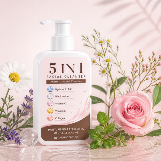 5-in-1 Hydrating Facial Cleanser – Cleanses, Brightens & Refreshes Skin